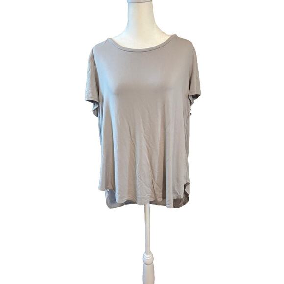 Stone grey Alfani 2X Flowy High Low Top- Figure Flattering - Picture 1 of 4
